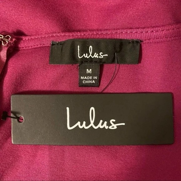 Lulus True Passion Magenta Cutout Bodycon Midi Dress size medium new!!! - Picture 13 of 13